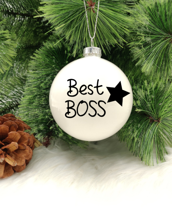 Best Boss - 8cm Glass Bauble