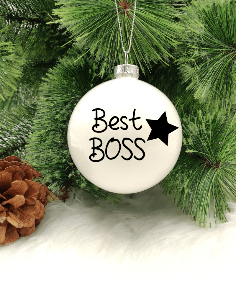 Best Boss - 8cm Glass Bauble