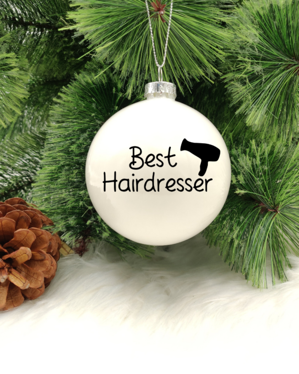 Best Hairdresser - 8cm Glass Bauble