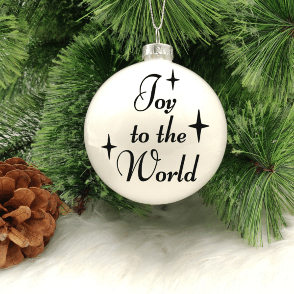 Joy To The World - 8cm Glass Bauble