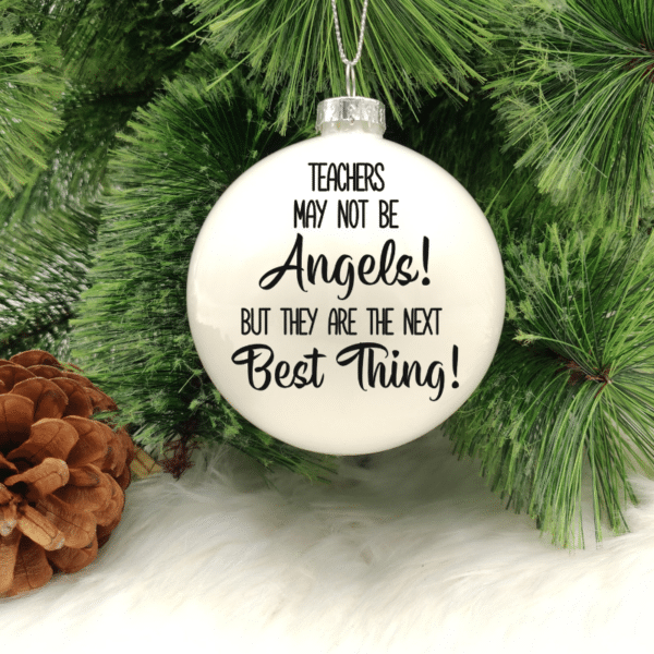Teachers Are The Best - 8cm Glass Bauble