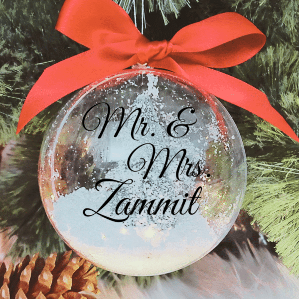 Spouses Personalised with Name - 10cm Acrylic Bauble