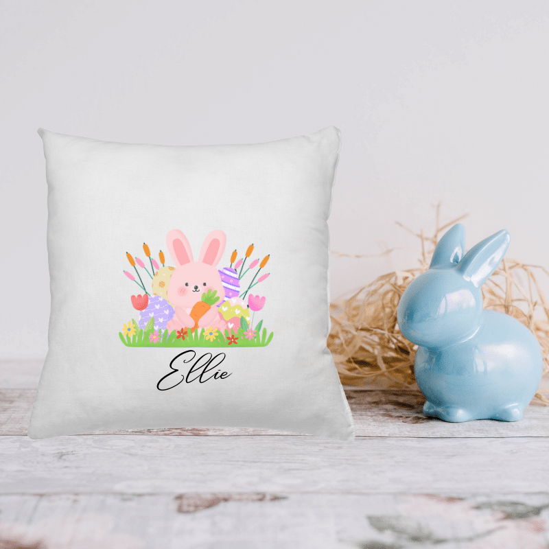 Pink Bunny - Personalised Cushion