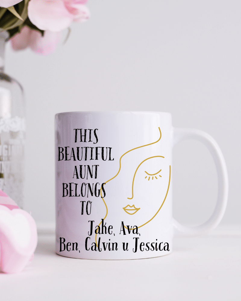 Beautiful Aunt - Personalised Mug