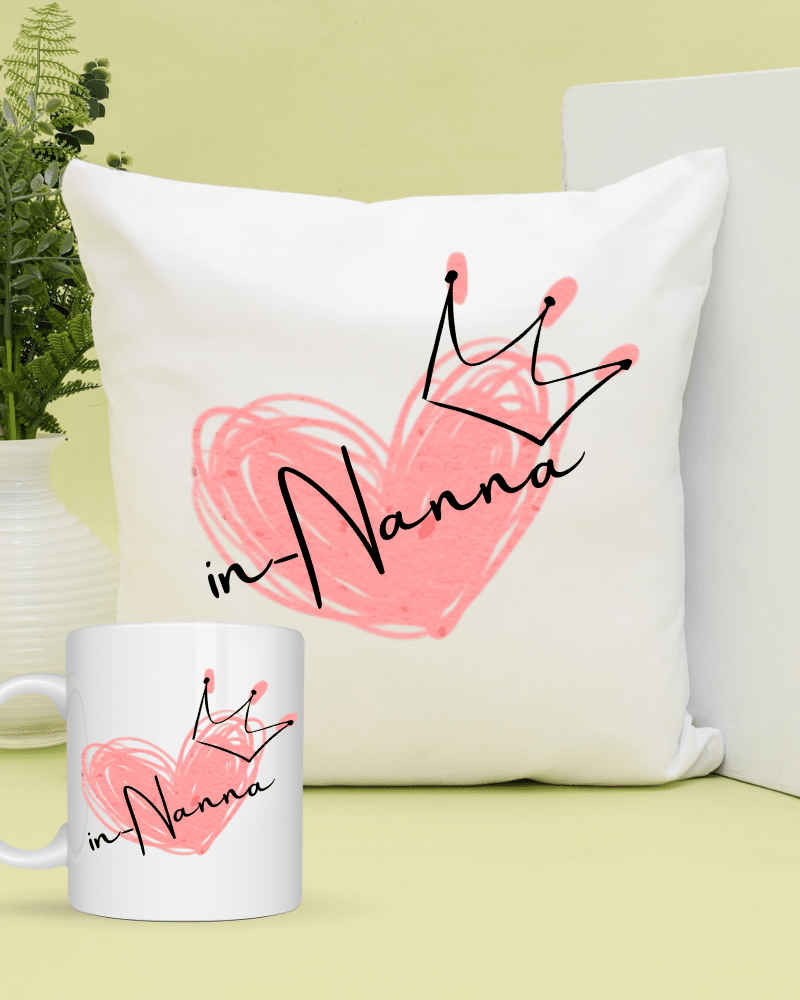 Crowned Nanna - Mug & Cushion Set