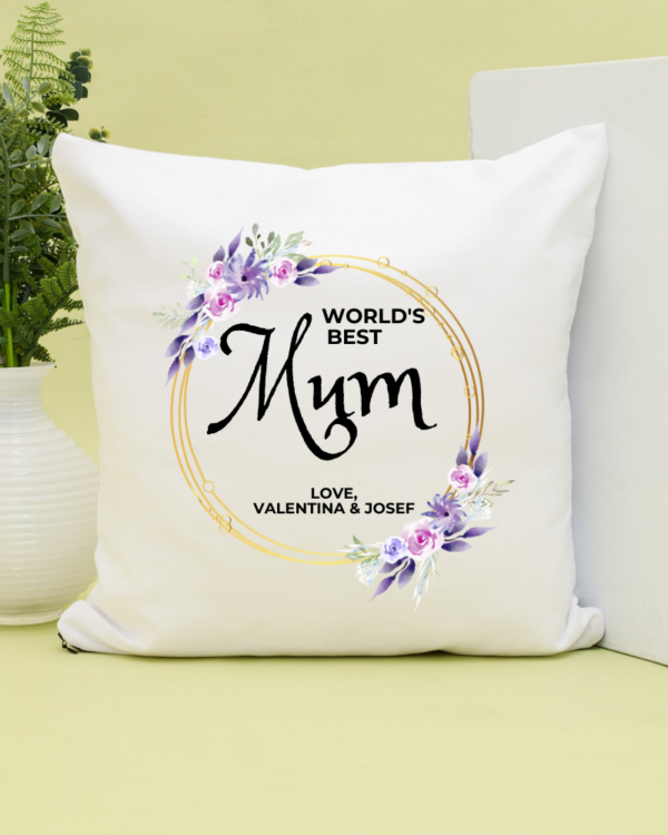 World's Best Mum - Personalised Cushion