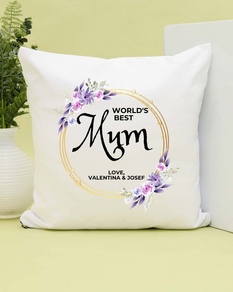 World's Best Mum - Personalised Cushion