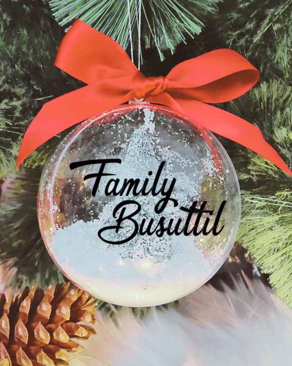 Family... Personalised with Name - 10cm Acrylic Bauble