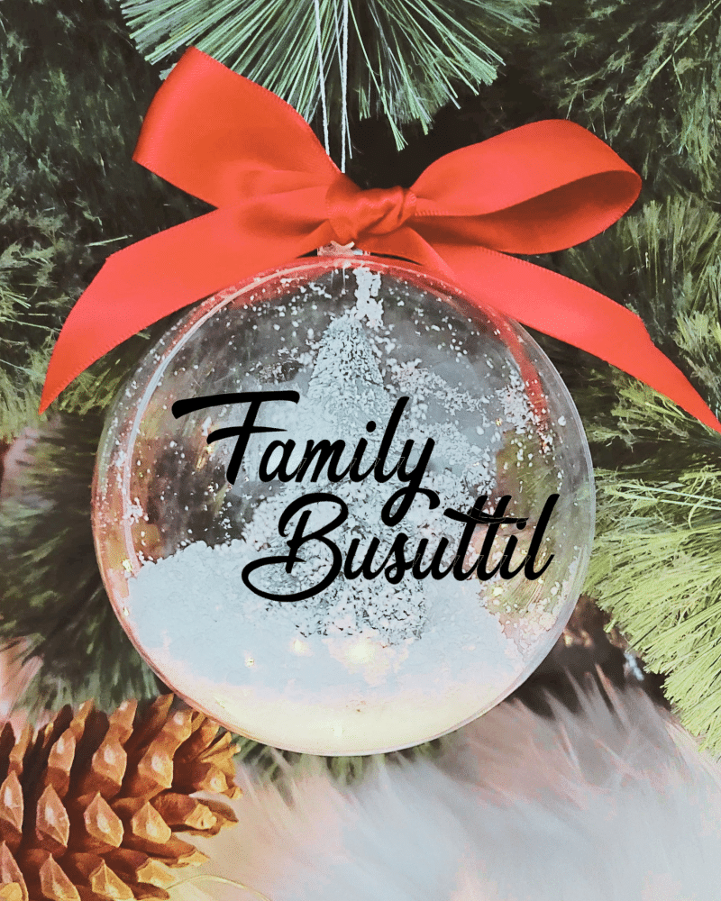 Family... Personalised with Name - 10cm Acrylic Bauble