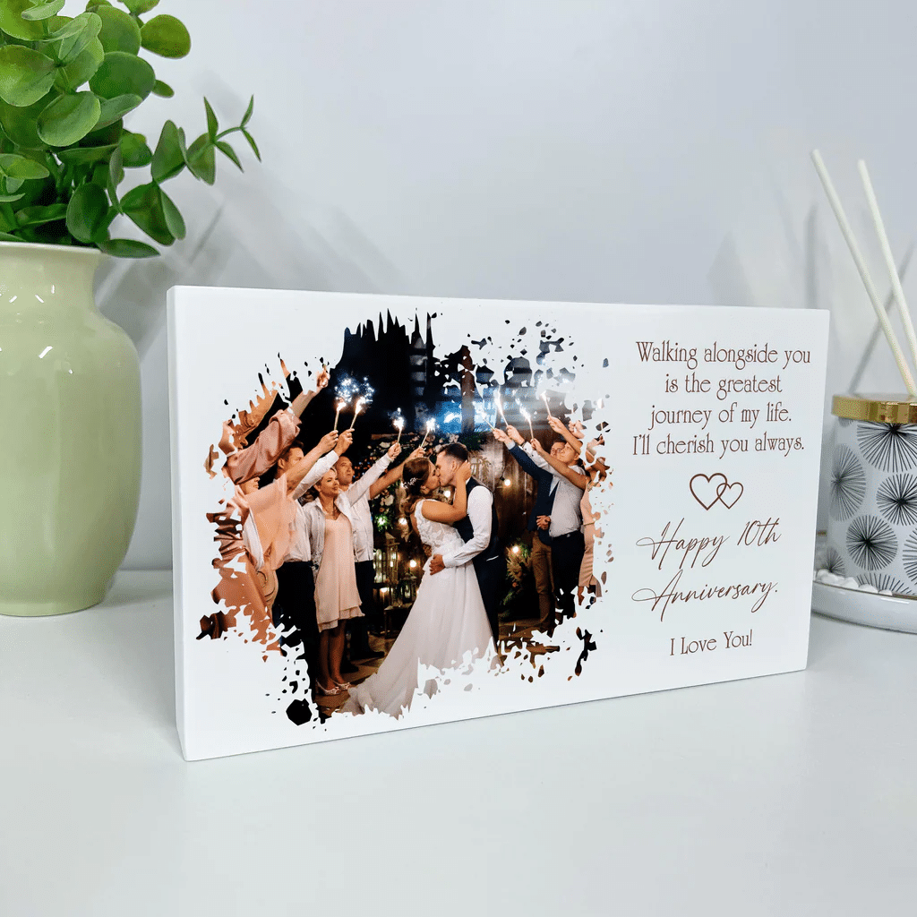Anniversary - Personalised Wooden Block