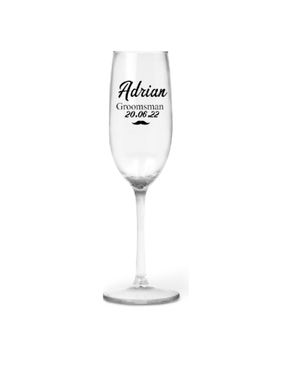Adrian's Personalised Champagne Flute