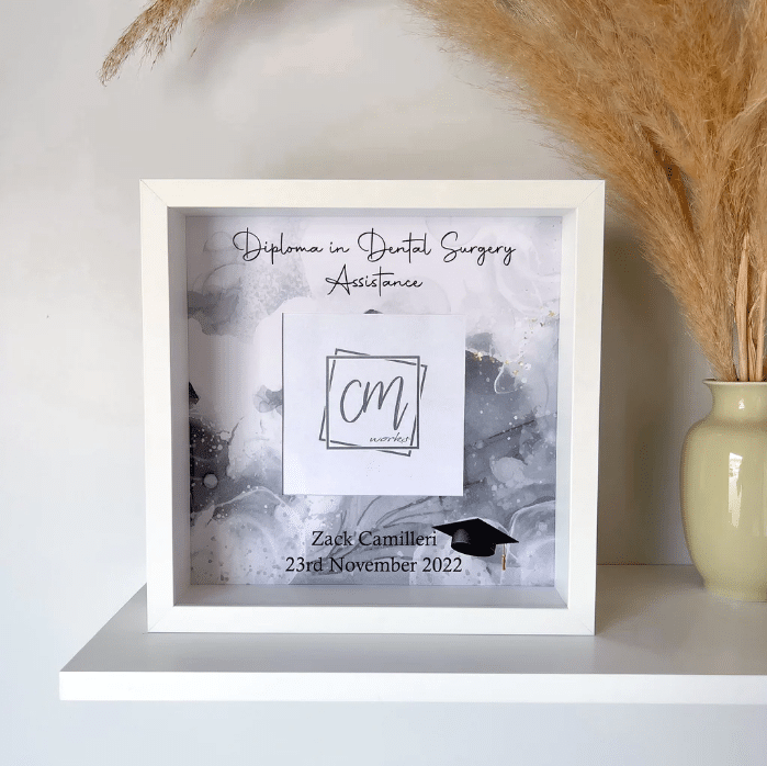 Graduation - Personalised Box Frame in Black