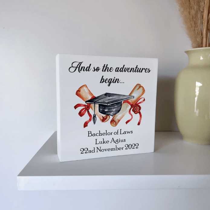Graduation - Personalised Square Block