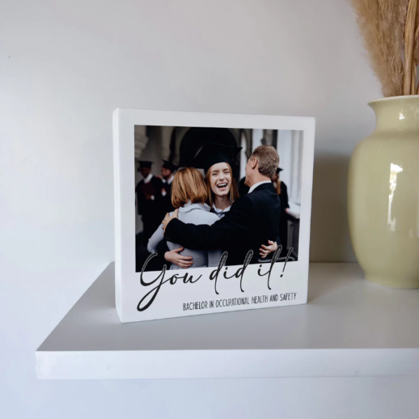 Graduation Personalised Photo Square Block