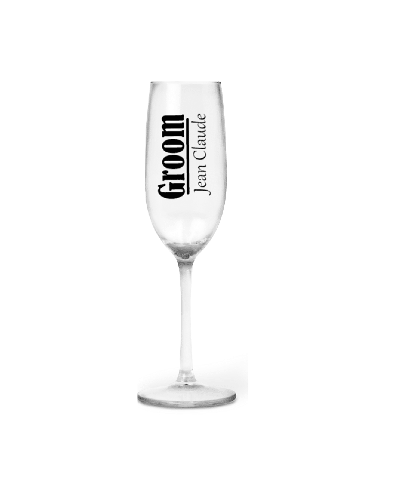 Jean Claude's Personalised Champagne Flute