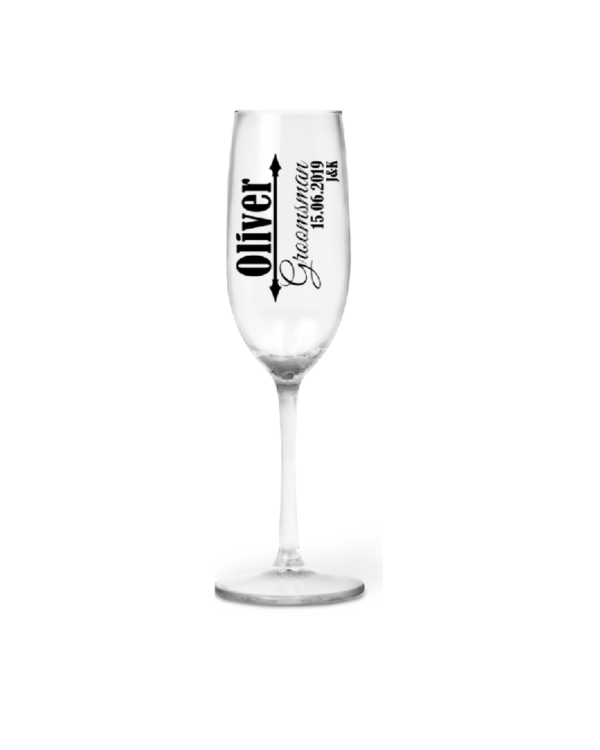 Oliver's Personalised Champagne Flute