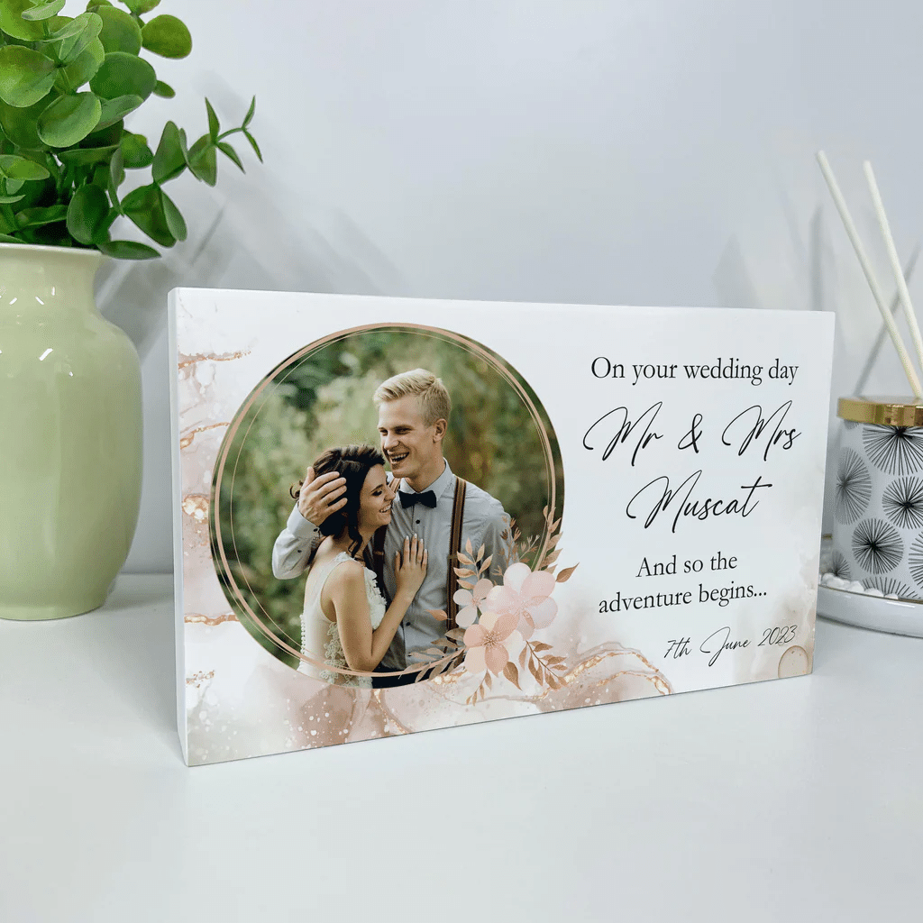 Wedding - Personalised Wooden Block