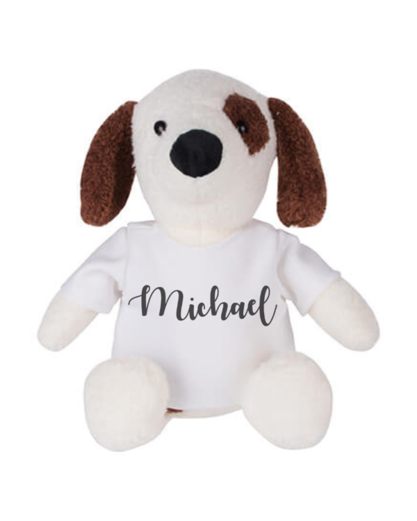 Plush Toy Personalised with Name - Dog