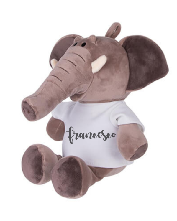 Plush Toy Personalised with Name - Elephant