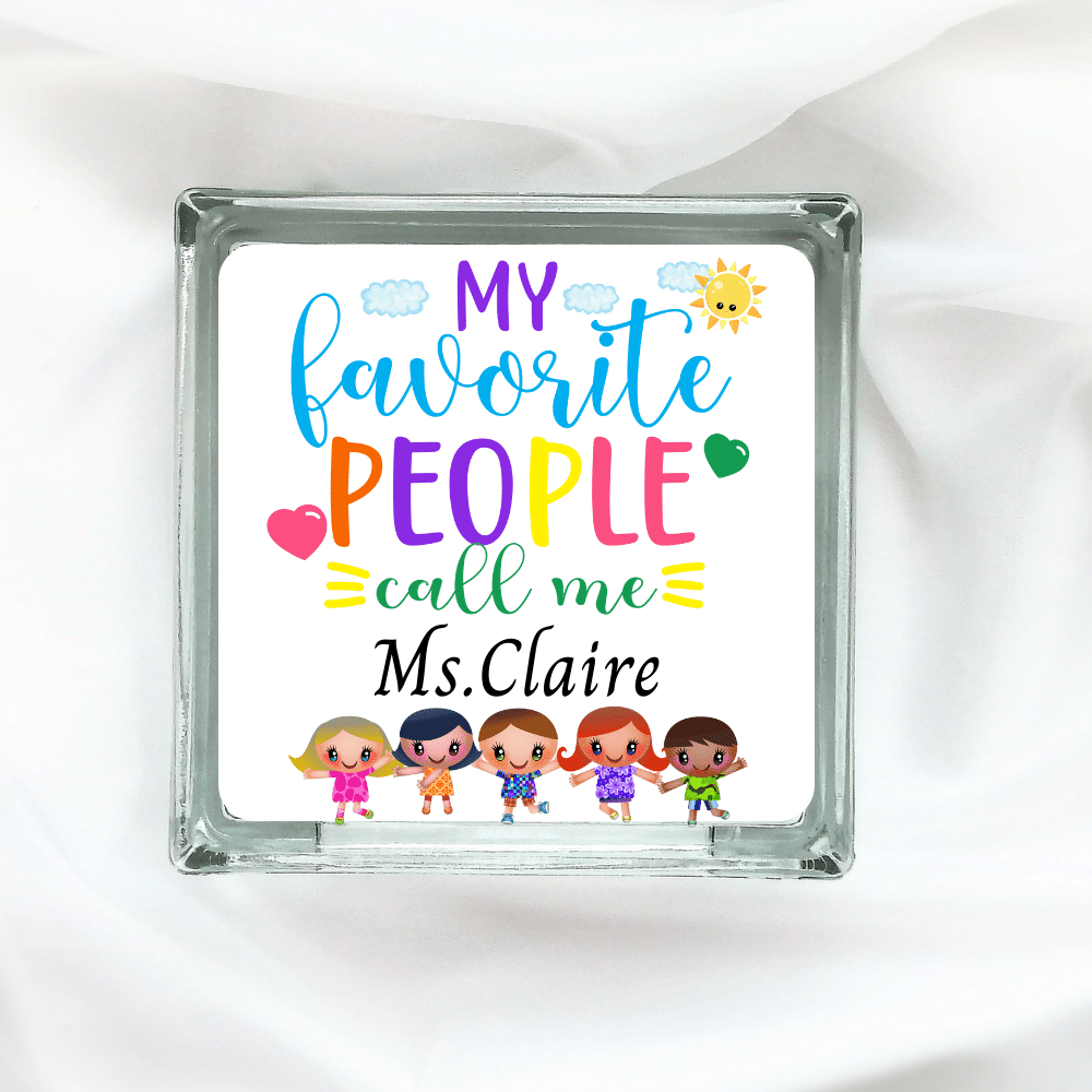 My Favourite People.. - Personalised Glass Block