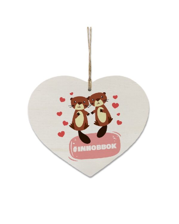 #Inħobbok Heart Shaped Ornament – Otters