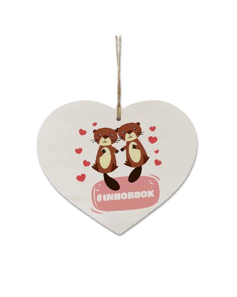 #Inħobbok Heart Shaped Ornament – Otters