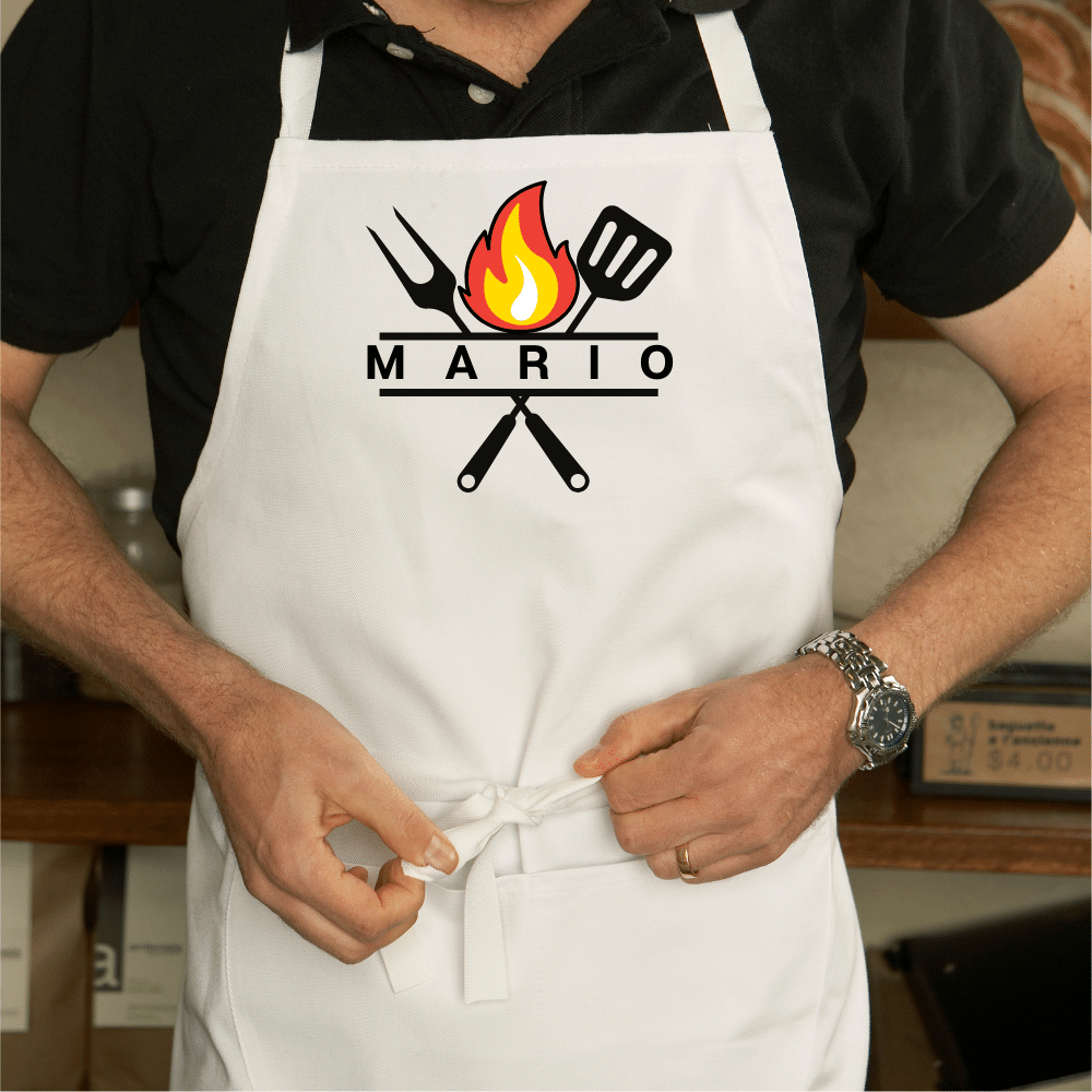 Utensils & Name - Personalised Apron