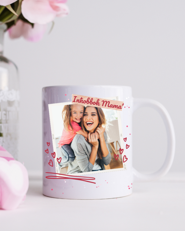 Photo with Red Hearts - Personalised Mug