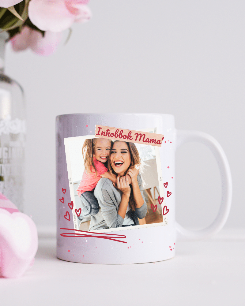 Photo with Red Hearts - Personalised Mug