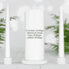 Personalised English Unity Candle Set - White Candles