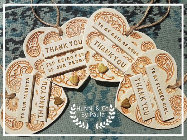 Wedding Thank You Clay Hearts