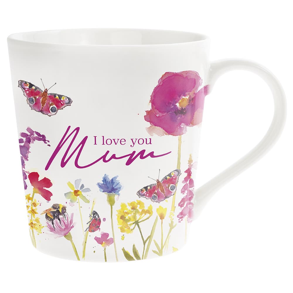 Floral I Love You Mum Mug