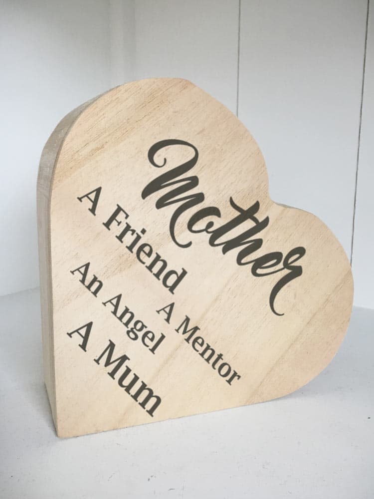 Mother A Friend... - Wooden Heart Box