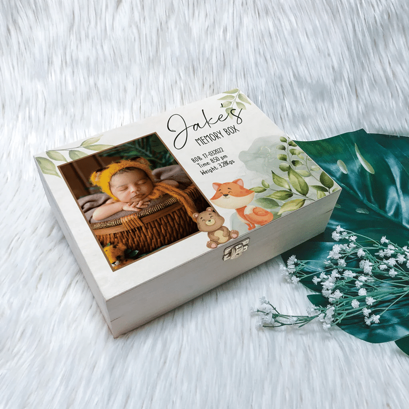 New Born Keepsake Box - Photo Forest