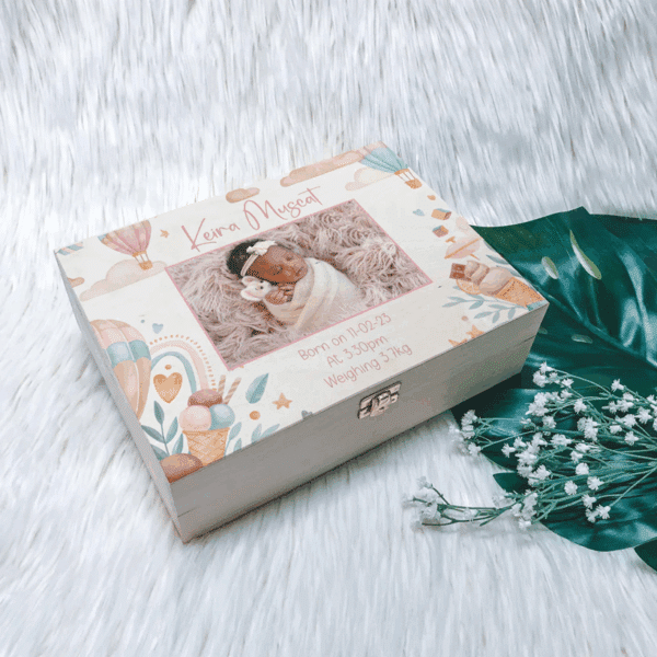New Born Keepsake Box - Pretty in Pink
