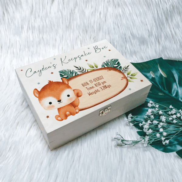 New Born Keepsake Box - Woodland Theme