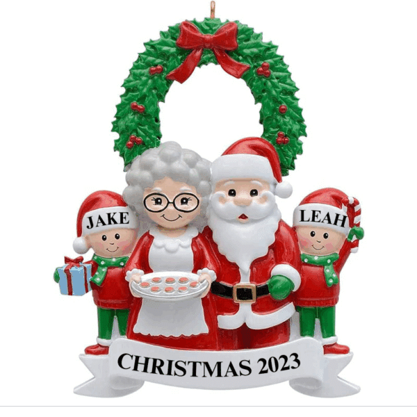 Personalized Christmas Family Ornament - 2 Children