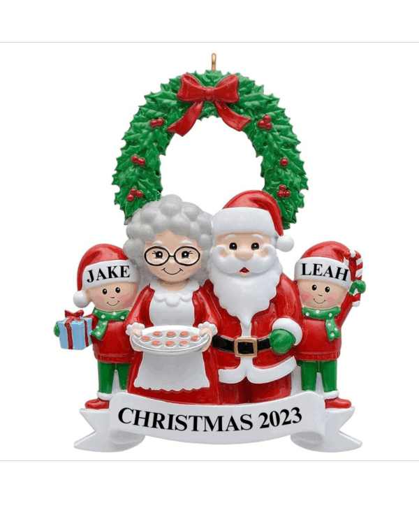 Personalized Christmas Family Ornament - 2 Children