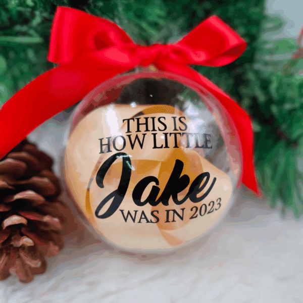 Personalised Height Memory - Acrylic  Bauble