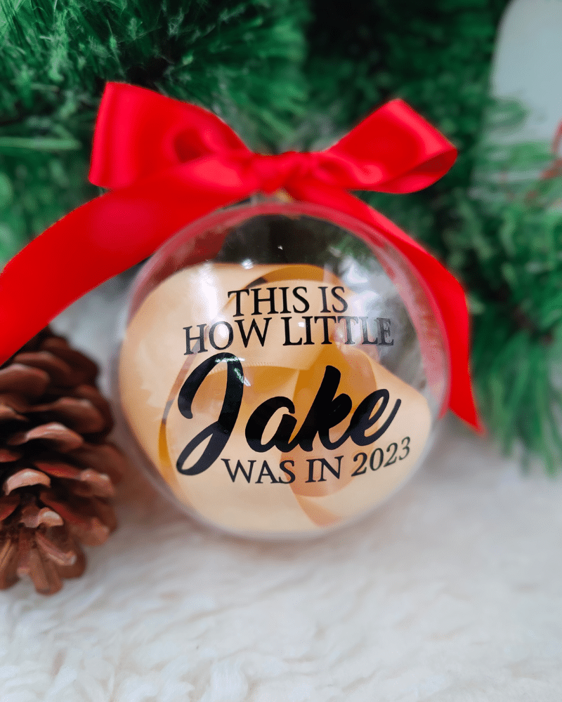 Personalised Height Memory - Acrylic Bauble