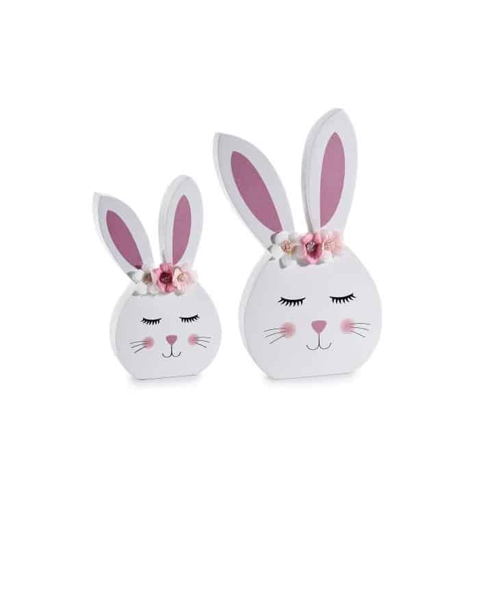 Flower Crown Wooden Rabbit
