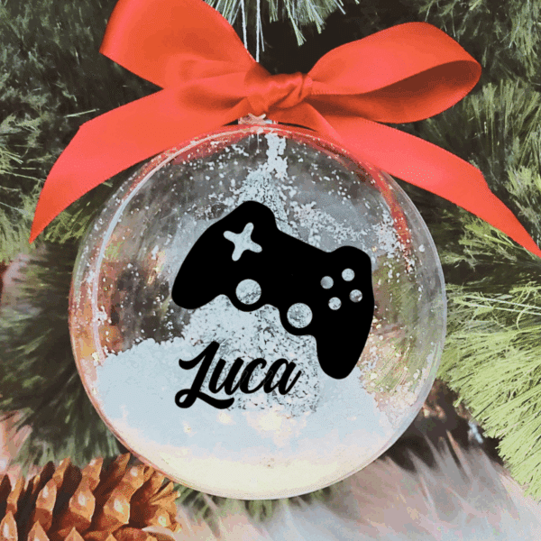 Personalised with Name Gamer - 10cm Acrylic Bauble