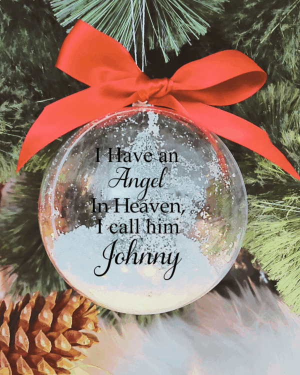 Personalised I Have An Angel I Call Him... - 10cm Acrylic Bauble
