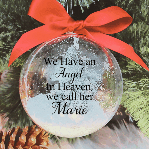 Personalised We Have An Angel We Call Her... - 10cm Acrylic Bauble