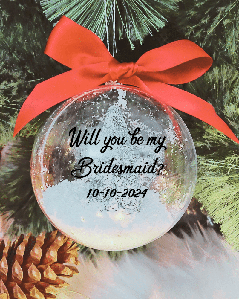 Wedding Proposal Personalised - 10cm Acrylic Bauble