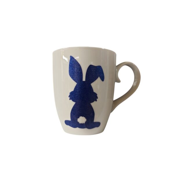 Easter Bunny Mug – Blue Glitter Design