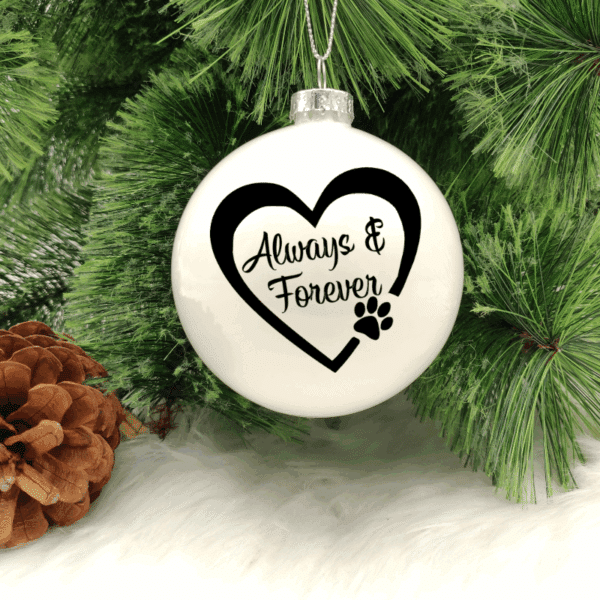 Always & Forever - 8cm Glass Bauble