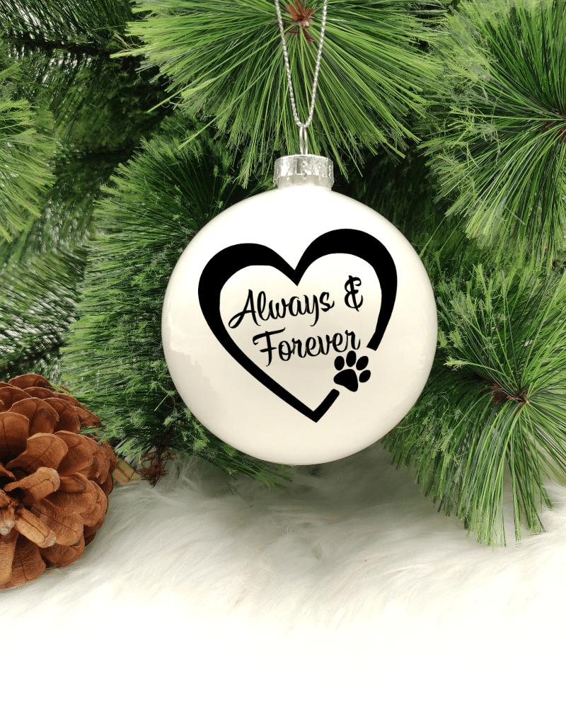 Always & Forever - 8cm Glass Bauble