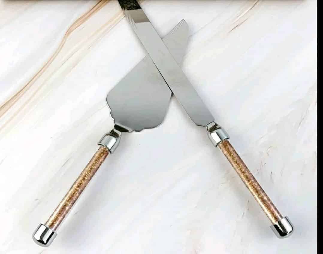 Gold Crystals - Cake Servers