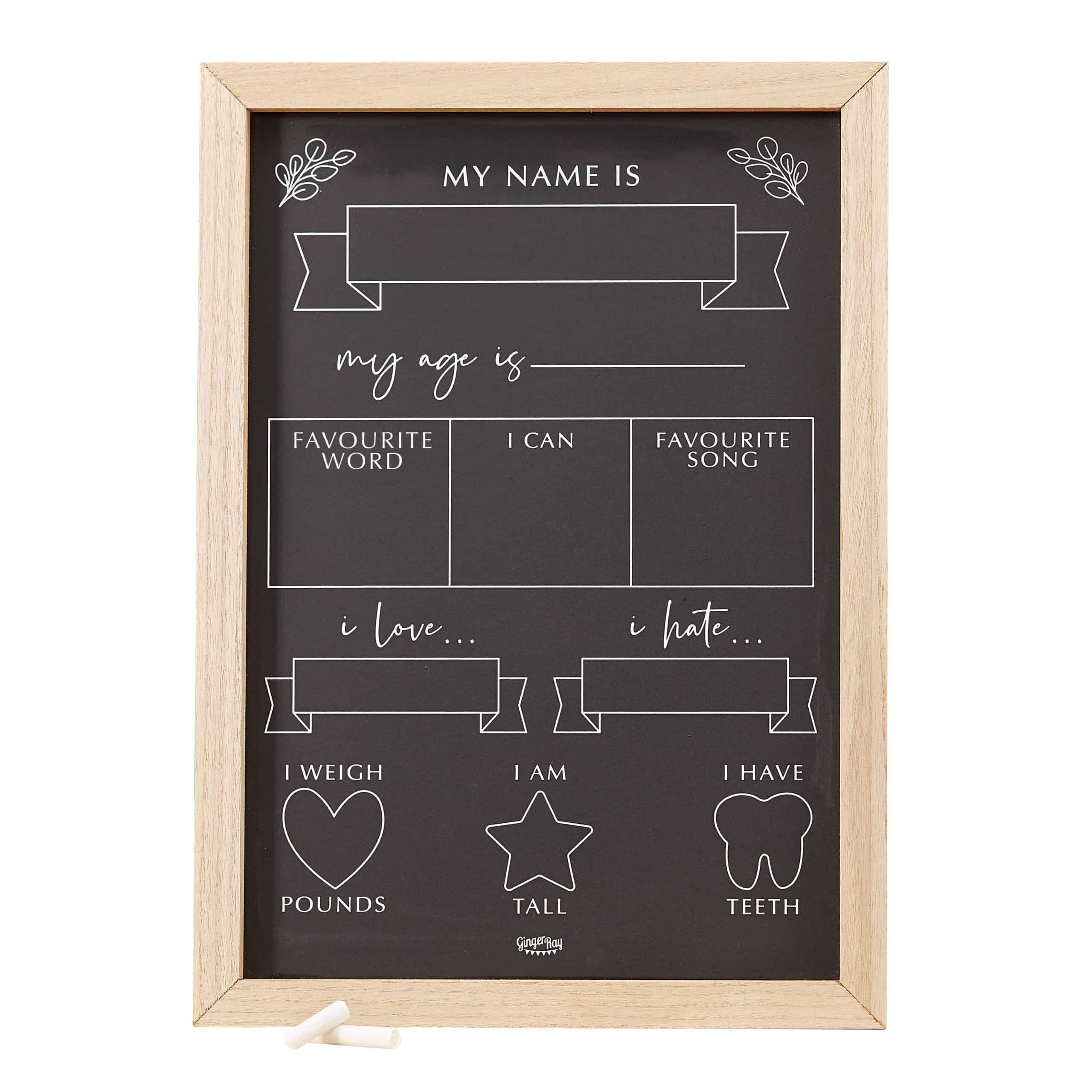 Baby Milestone - Chalkboard Sign
